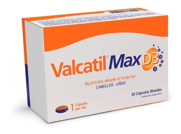Valcatil Max D3 Anticaída Cabello 30 Cápsulas 0