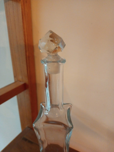 Frasco Labrado Con Tapón Antiguo Retro Impecable 1