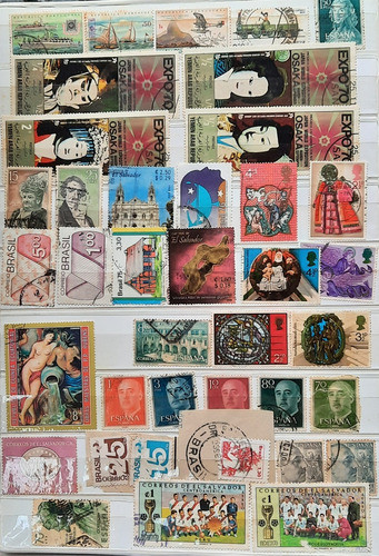 Selos Coleção Com 490 Futebol Arte Navio Avião Animais Carro 1