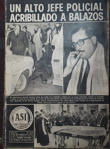 Revista Asi #754 1970 Monzon Campeon Mundial Ramon La Cruz 0