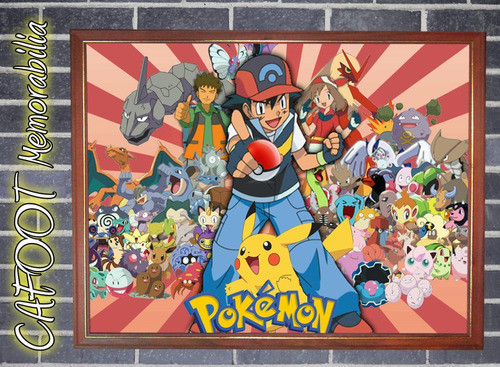 Pokemon - Poster Enmarcado - Ash Pikachu 1
