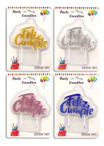 Vela Feliz Cumple - Decoración De Torta - Fiestas Y Festejos 0