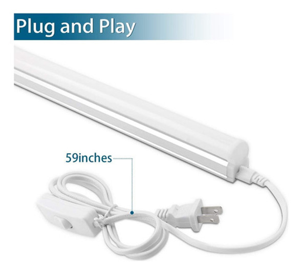 Led T5 Integrado Una Sola Fijación 120w 2200lm 6500k Luz 1