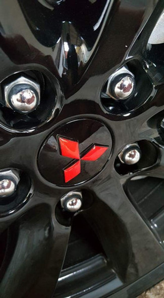 Aplique P Calotinha Da Roda Com 5  Mitsubishi Resinados 1
