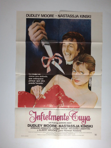 Afiche Cine Infielmente Tuya Nastasska Kinski Dudley Moore 0