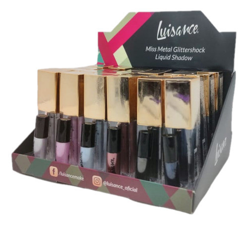 6 Sombra Liquida Metal Glittershock L3068 Luisance Atacado 1
