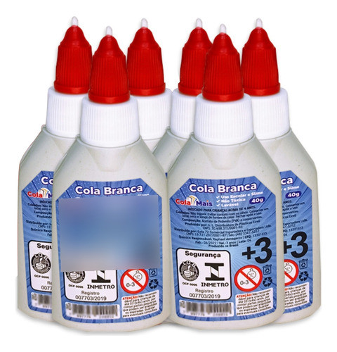 Cola Branca Líquida Escolar 40g Pct C/06 0