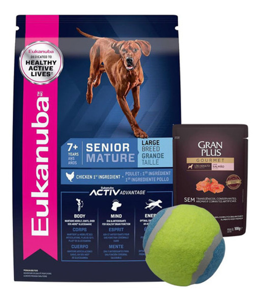 Eukanuba Perro Senior Raza Grande 15 Kg + Obsequio + Envío! 0