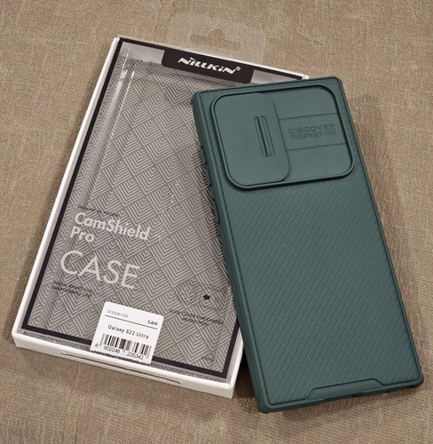 Nilkin Camshield Pro Case Para Galaxy S22 Ultra - Verde 0