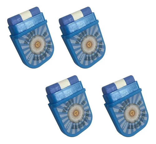 Kit X4 Maquillaje Artistico Mundial Celeste Y Blanco 0