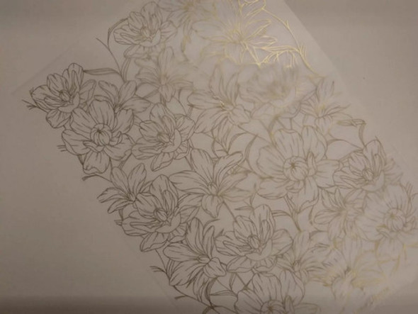 Folex Impreso Romina Guerra 25x35  Fondo Flores 1 Dorado 1