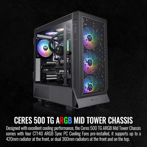 Caja De Computadora Thermaltake Ceres 500 Black Mid Tower E- 1
