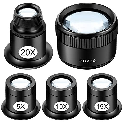 Lupa Joyero Monocular Con Bucles Portátil 5 Piezas 0