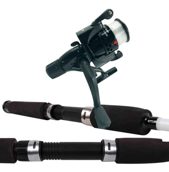 Caña Reel Pesca 2.7 Mt Combo Variada Costa Rio Corvina Burri 0