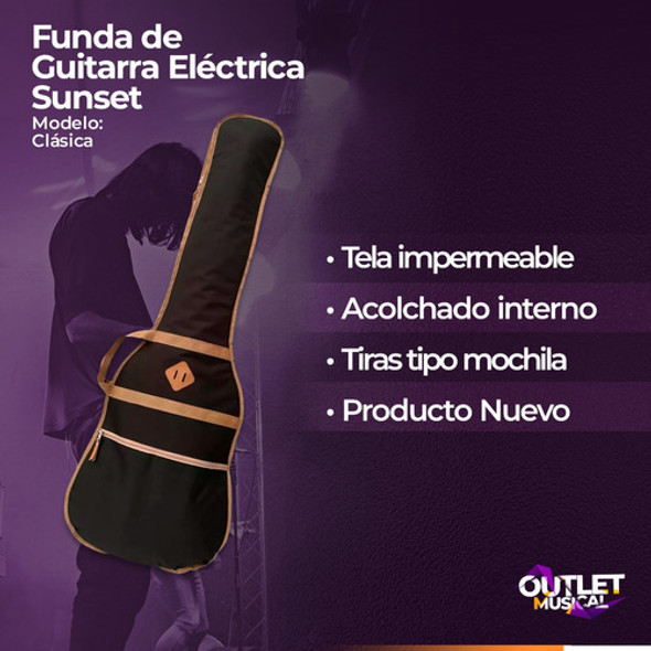 Funda Acolchada De Guitarra Electrica Estilo Mochila 1