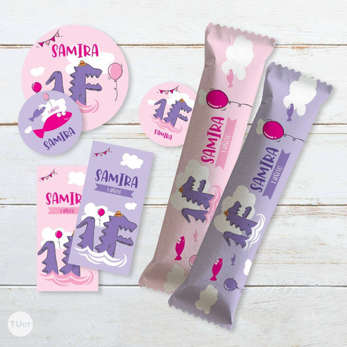 Kit Imprimible Canticuenticos Monstruo Laguna Rosa Candy Bar 1