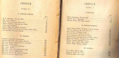 Antologia De Escritores Contemporaneos De Los Ee.uu. 2 Tomos 1