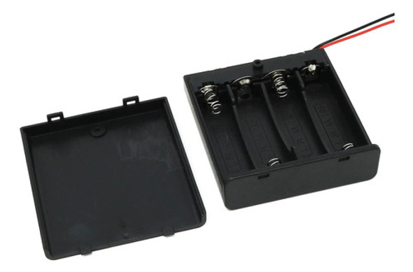 Porta Pilas Powerbank Holder X4 Aa Con Interruptor Y Tapa 0