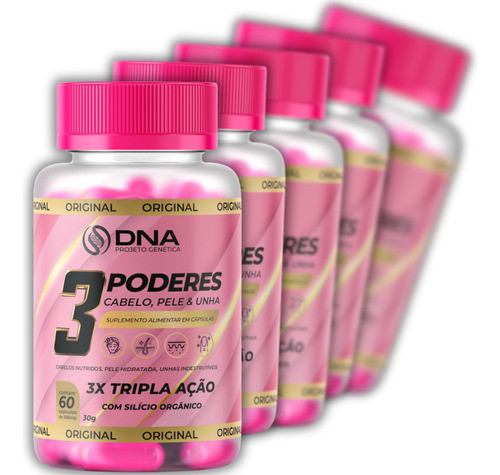 3 Poderes, Cabelo, Pele E Unha ( Kit 5 Un ) 0