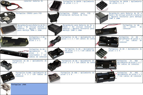 Portapilas Lr44 Pilas Pila Boton Holder 1