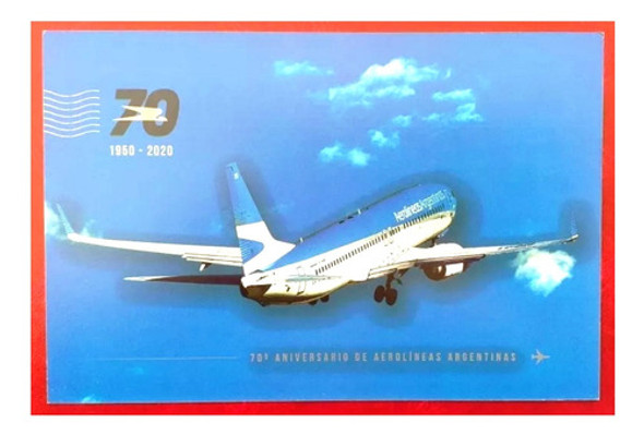 Entero Postal 70 Aniversario Aerolíneas Argentinas. 2020 0 Entero Postal 70 Aniversario Aerolíneas Argentinas. 2020 0