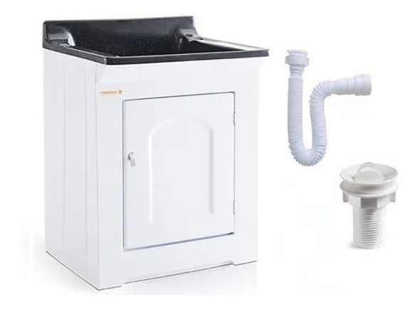 Tanque Fibra Reforçado 50lt Lateral 1 Porta + Kit Instalaçao 0