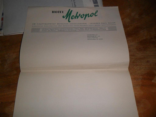 Hotel Metropol Munchen Antigua Papeleria 0