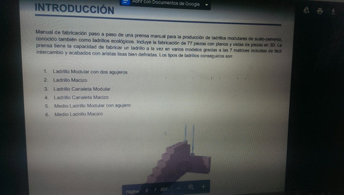 Planos De Máquina Para Fabricar Ladrillos Ecológicos X 7 1