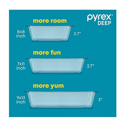 Juego De Platos Para Hornear Pyrex Deep (6 Piezas, Tapas Sin 1