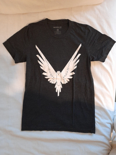 Remera Maverick Aguila Talle S Gris Topo 1