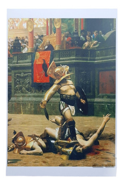 Poster Gladiadores Roma Arte Decoracion Pintura 46x30 Cm 0