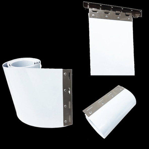 Cortina Pvc Branca Para Câmara Fria 2,10 X 1,40 Lado A Lado 0