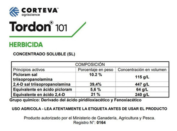 Tordon® 101 Herbicida Selectivo: Árboles, Chilcas, Tocones 1