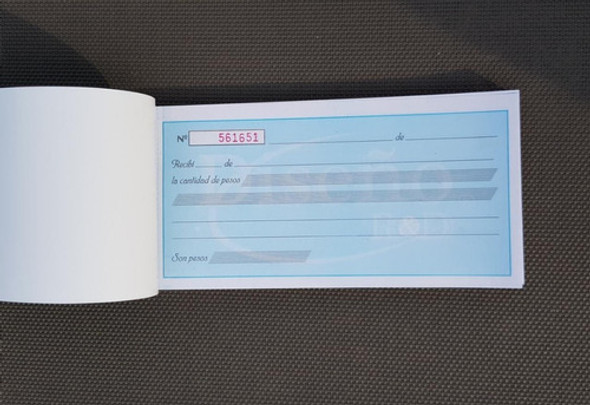 25 Talonarios Diseño Recibo Numerado 1