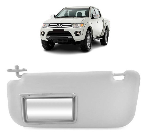 Quebra Sol Cinza Espelho Mitsubishi L200 2005 A 2014 Direito 0