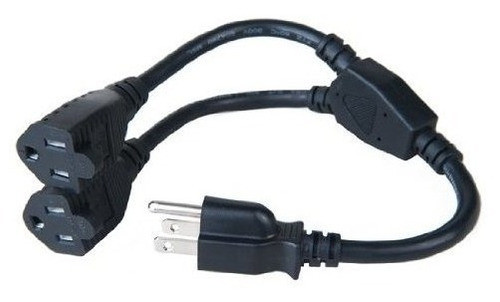 Link Depot Us 3 Puntas 1 Macho A 2 Hembra Cable De Alimentac 0