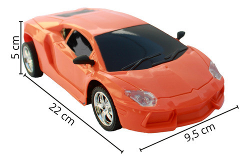 Carrinho De Controle Remoto 1:18 Importway C/ Luzes Laranja 1