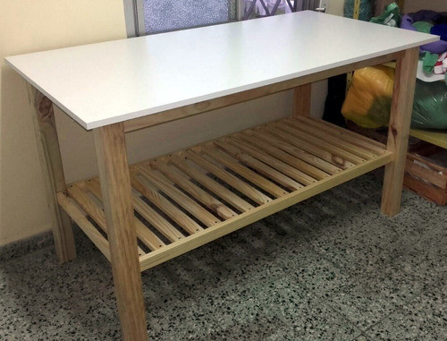 Mesa Bco De Corte,trabajo, Apoyo, Textil 1,60x1.20x90 Ruedas 1