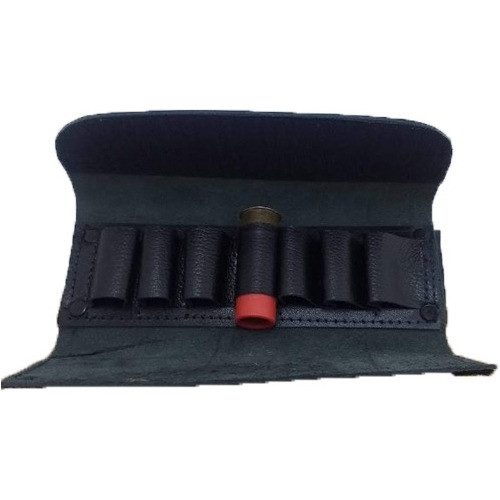 Baleiro/ Porta Munições Fechado Para Calibre 12 Em Couro 1