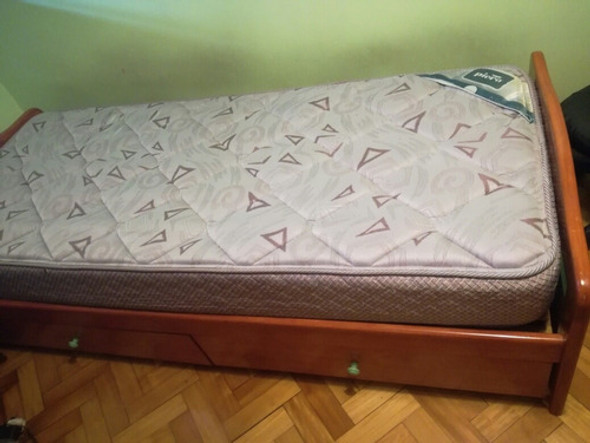 Cama Juvenil Infantil 1 Plaza Lleva Colchón 1,90x 80 0