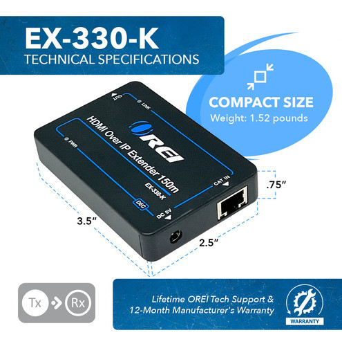 Extensor Hdmi Orei Sobre Un Solo Cable Cat5ecat6 Uno A Mucho 1