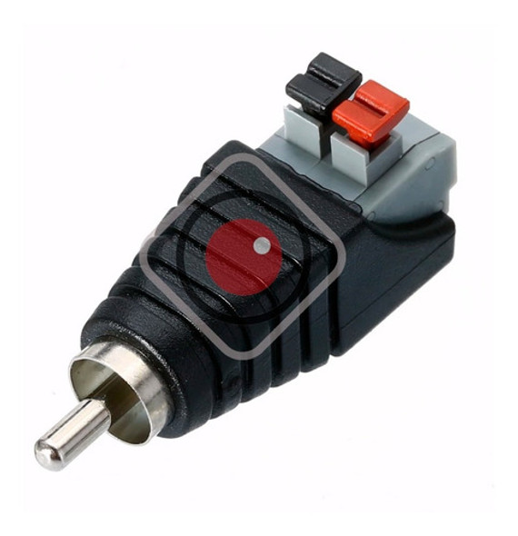 Plug Conector Ficha Rca Macho A Presion Audio Utp Cctv 0
