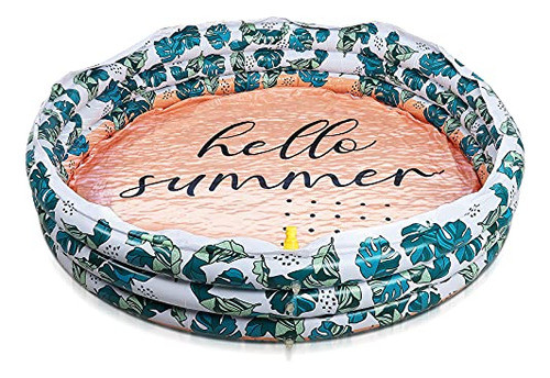 3 En 1 Banana Leaf Summer Adult Kiddie Pool, Splash Pad, Roc 1