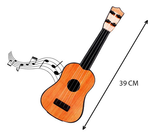 Violão Musical Grande 39cm 4 Cordas Meu Ritmo Brinquedo 1
