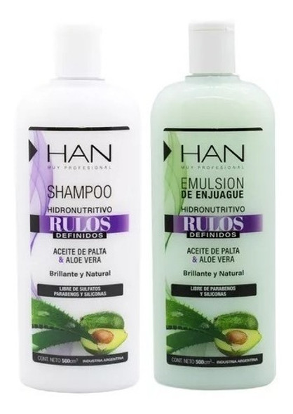 Han Rulos Definidos Shampoo + Acondicionador Nutritivo 500ml 0