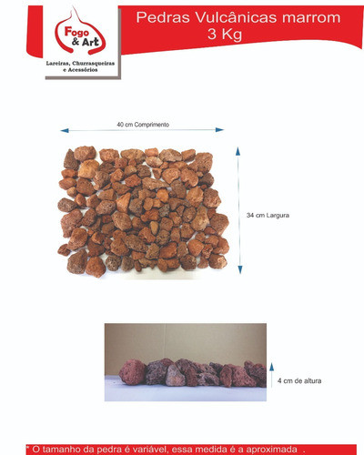 Pedras Vulcânicas 3kg 1
