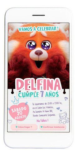 Invitación  Interactiva Turning Red 0