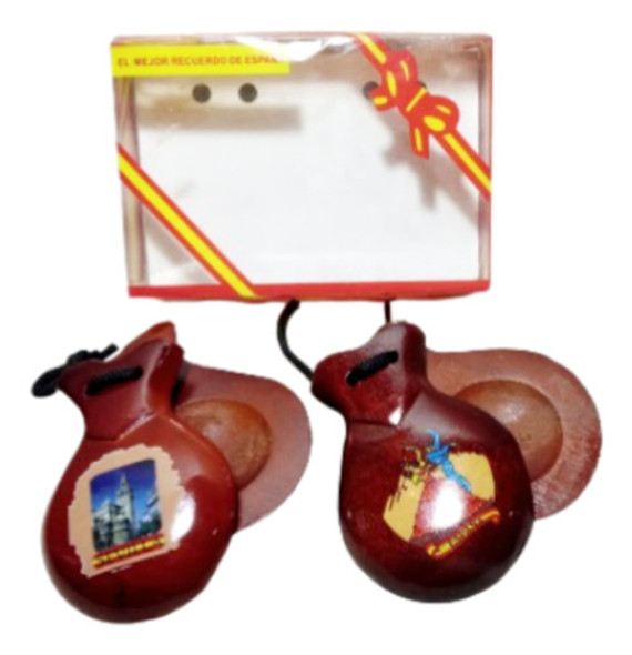 Castanholas Espanholas Em Madeira Pintada 0