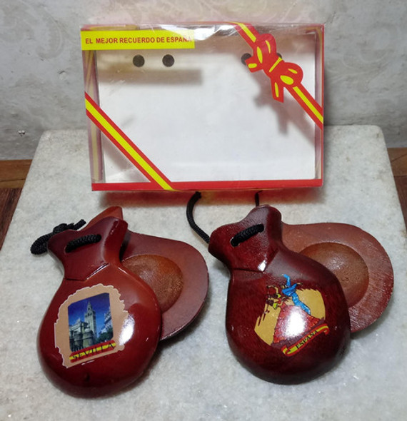 Castanholas Espanholas Em Madeira Pintada 1