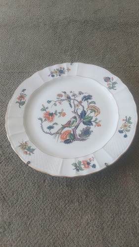 Antigo Prato Límoges Em Porcelana Com Cenas De Aves 0